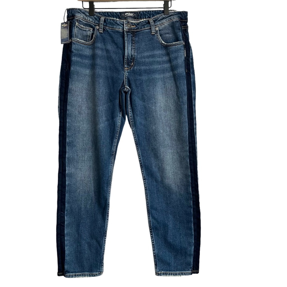 NWT Silver Jeans Vintage Slim Tuxedo Stripe Jean